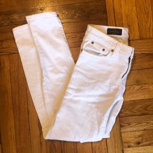 J crew white toothpick skinny jeans